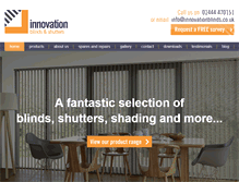 Tablet Screenshot of innovationblinds.co.uk